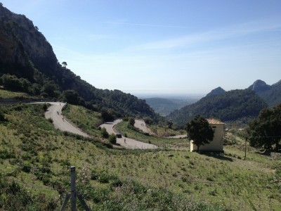 Soller Pass, Serpentinen von Bunyola aus