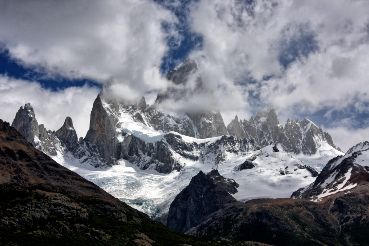 Los Glaciares: Wanderung zum Fitz Roy ... Wolken ... aber Geduld zahlt sich aus
