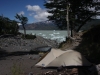 Campingplatz am Lago Grey: man hört das abbrechende Eis. 31.12. relativ einsam...