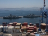 Valparaíso: Blick auf den Hafen von einem der besonderen Aussichtspunkte
